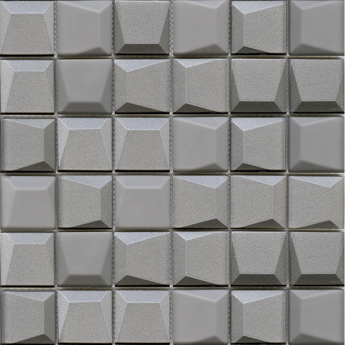 Мозаика L'Antic Colonial Effect Square Silver L244007361, цвет серый, поверхность матовая, квадрат, 300x300
