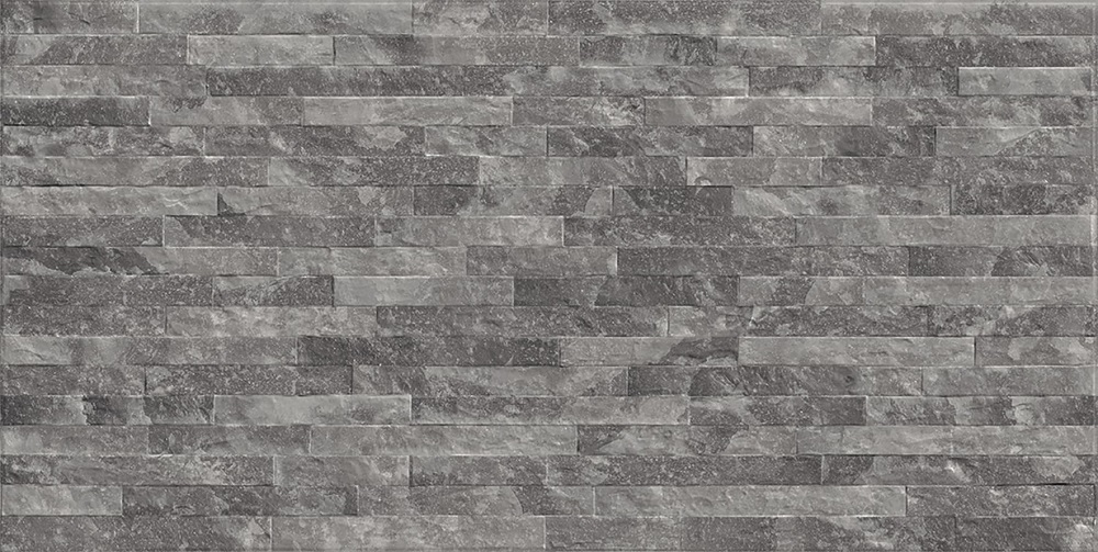 Керамогранит Provenza Salt Stone Modula Black Iron Naturale ELXN, цвет чёрный, поверхность структурированная натуральная, прямоугольник, 300x600