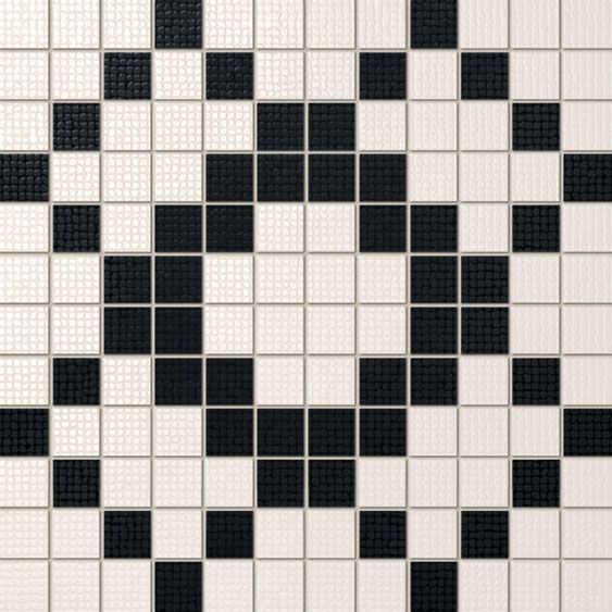 Мозаика Maciej Zien Monaco Ms-Rivage 4, цвет чёрно-белый, поверхность глянцевая, квадрат, 298x298