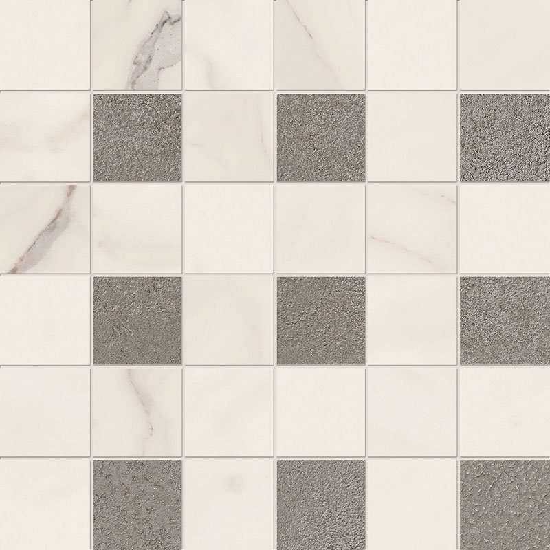 Мозаика La Faenza MK.TREX 30 2MIX, цвет белый, поверхность матовая, квадрат, 300x300