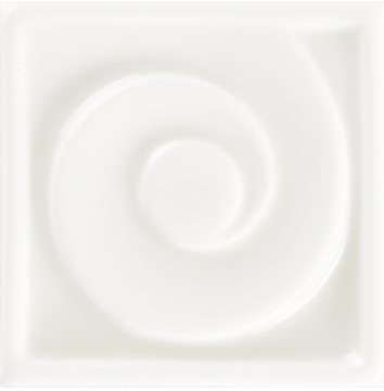 Вставки Grazia Essenze Onda Tozz. Bianco Craquele TOD010, цвет белый, поверхность глянцевая, квадрат, 60x60