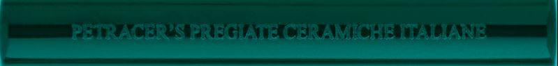 Бордюры Petracers Grand Elegance Sigaro Verde Con Griffe, цвет зелёный, поверхность глянцевая, прямоугольник, 25x200