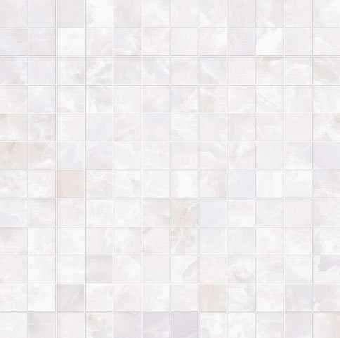 Мозаика Versace Emote Mos. T144 Onice Bianco 262630, цвет белый, поверхность полированная, квадрат, 390x390