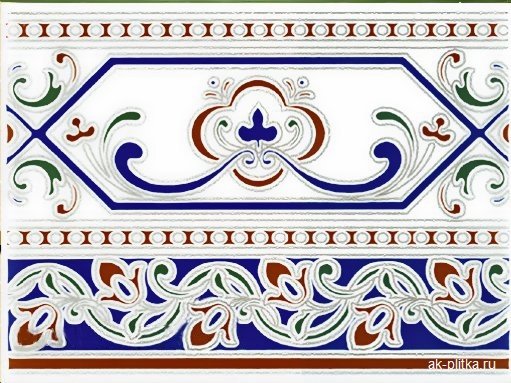 Бордюры Ribesalbes Cadiz Cenefa, цвет разноцветный, поверхность матовая, прямоугольник, 150x200