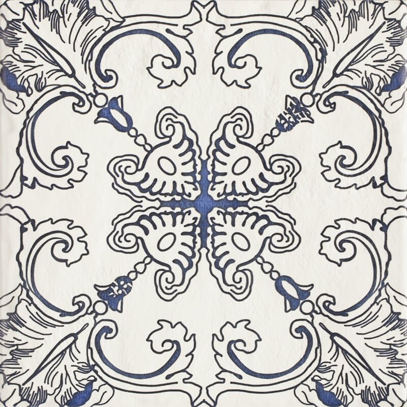 Керамическая плитка Paradyz Sevilla Azul Glazed Porcelain Structure Decor A, цвет разноцветный, поверхность матовая, квадрат, 198x198