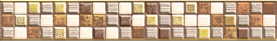 Бордюры Axima Кармен Бордюр G, цвет бежевый, поверхность глянцевая, прямоугольник, 60x400