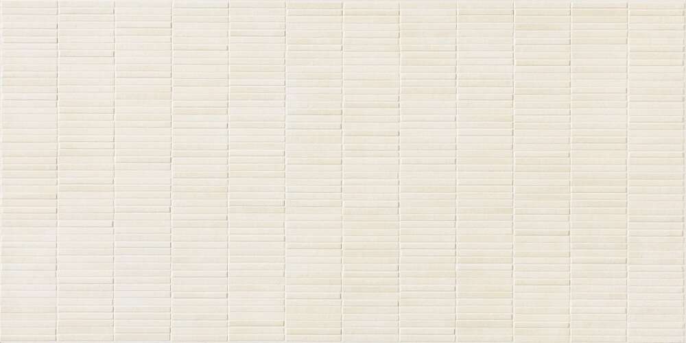 Керамогранит Impronta Terre Bianco Mini Irregolo TE01BAMI, цвет белый, поверхность матовая 3d (объёмная), прямоугольник, 600x1200