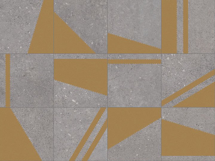 Декоративные элементы Vives Nassau Kokomo Grafito Oro, цвет разноцветный, поверхность матовая, квадрат, 200x200