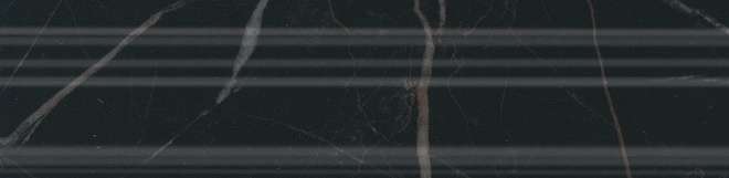 Бордюры Kerama Marazzi Алькала Бордюр Багет Черный BLB039, цвет чёрный, поверхность глянцевая, прямоугольник, 50x200