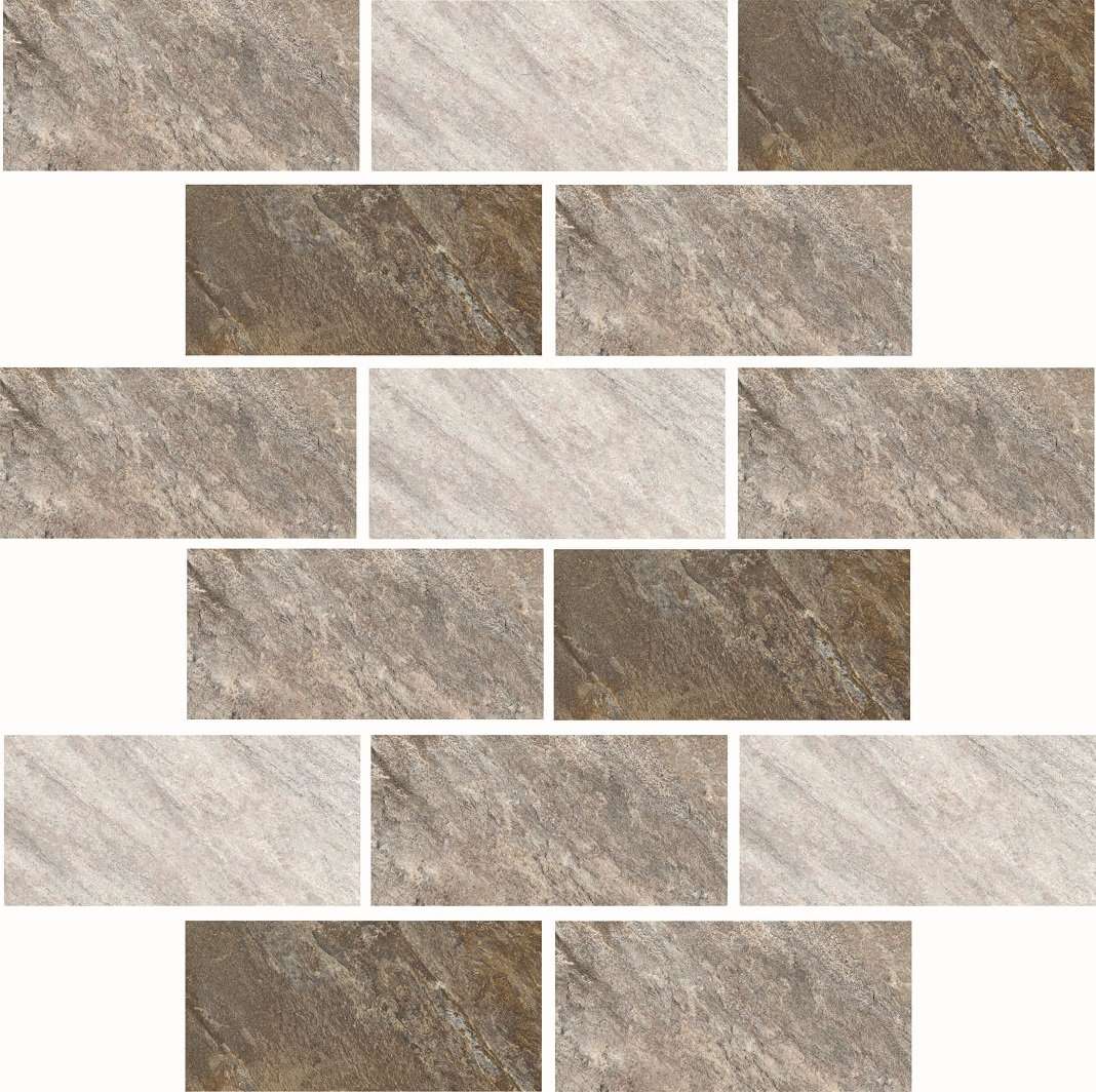 Мозаика Керамин Ковры для пола Кварцит 4 тип 2, цвет разноцветный, поверхность матовая, квадрат, 300x300