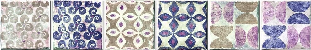 Декоративные элементы Cir Cotto Vogue Inserto Texture Violette S/6 1042394, цвет фиолетовый, поверхность матовая, квадрат, 100x100
