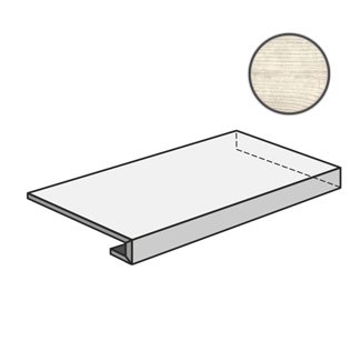 Ступени Sant Agostino Nature Ang. Gradone White 120 Dx CSAGADWH12, цвет белый, поверхность матовая, прямоугольник с капиносом, 330x1200