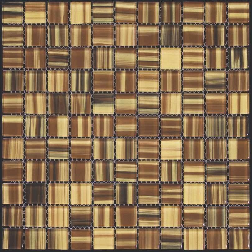 Мозаика Natural Mosaic Ethnic WL-36 (Стекло), цвет коричневый, поверхность глянцевая, квадрат, 300x300