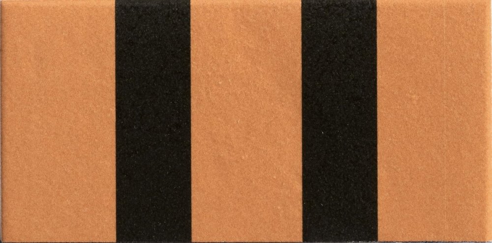 Декоративные элементы Mutina Margherita Parallel Orange Ndm98, цвет оранжевый чёрный, поверхность матовая, прямоугольник, 101x205