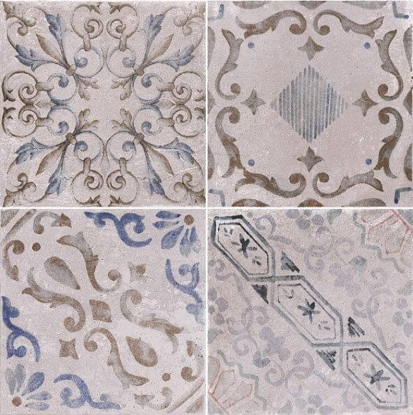 Декоративные элементы Dual Gres Antigua Decor Medina, цвет серый, поверхность матовая, квадрат, 450x450