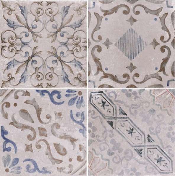 Декоративные элементы Dual Gres Antigua Decor Medina, цвет серый, поверхность матовая, квадрат, 450x450