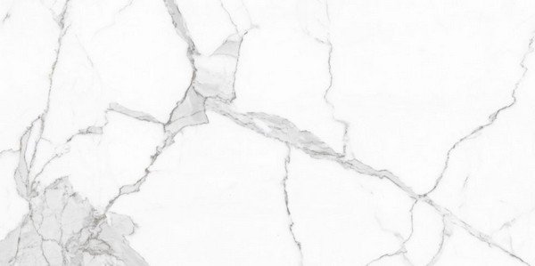Керамогранит Royal Tile Statuario Polished, цвет белый, поверхность полированная, прямоугольник, 600x1200