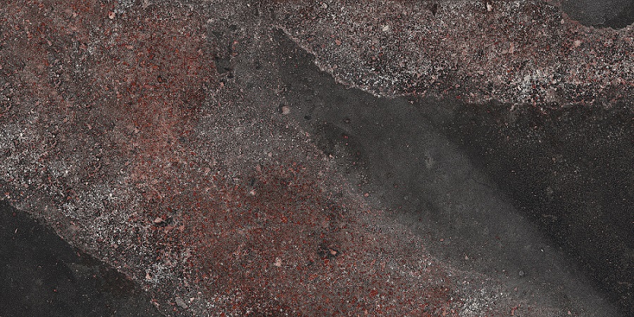 Керамогранит Fanal Michigan Red Lap, цвет чёрный красный, поверхность лаппатированная, прямоугольник, 600x1200