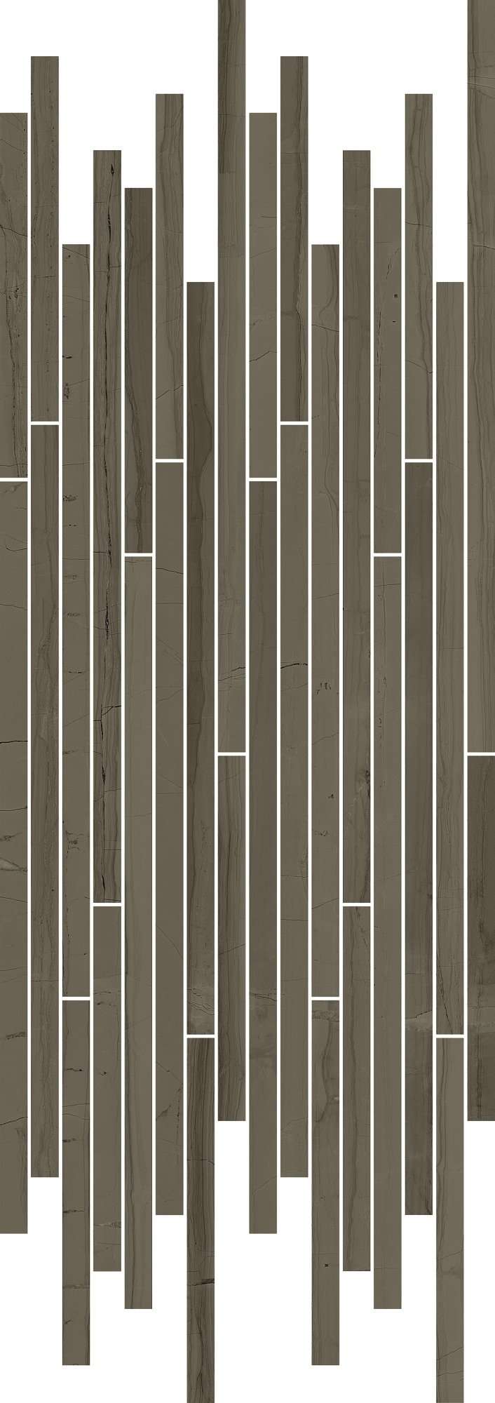 Мозаика Italon Charme Advance Elegant Strip Lux 610110000772, цвет коричневый, поверхность полированная, прямоугольник, 260x750