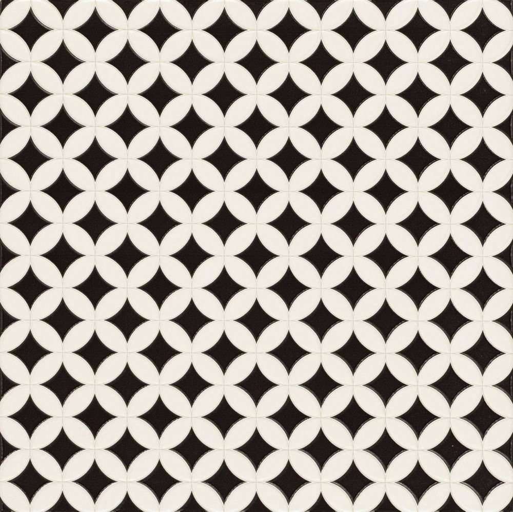 Керамогранит Realonda Orly, цвет чёрно-белый, поверхность сатинированная, квадрат, 440x440