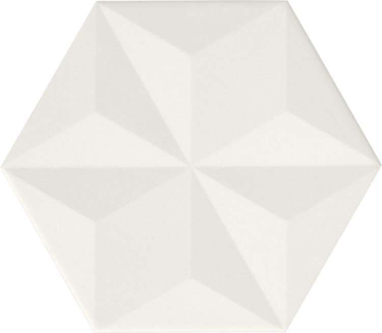 Керамогранит Aparici Chaplin White Vela Hexagon, цвет белый, поверхность структурированная, шестиугольник, 250x290