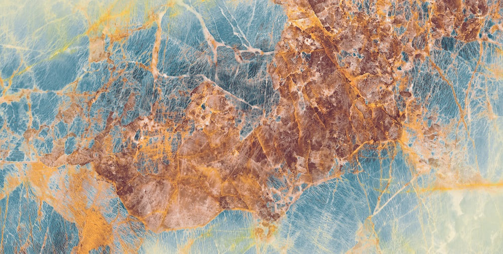Керамогранит Seron Nebula Sapphire Exotic, цвет коричневый голубой, поверхность полированная, прямоугольник, 800x1600