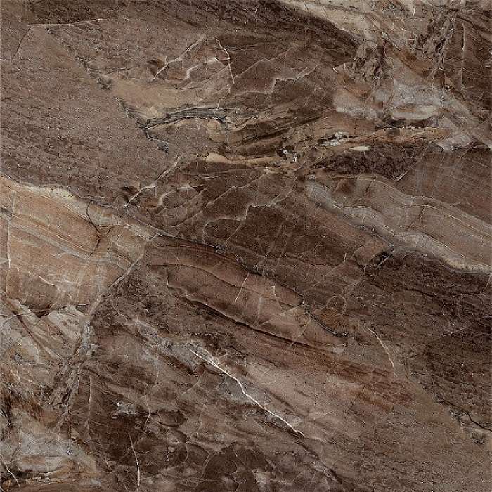 Керамическая плитка Azori Atlas Dark, цвет коричневый тёмный, поверхность глянцевая, квадрат, 420x420