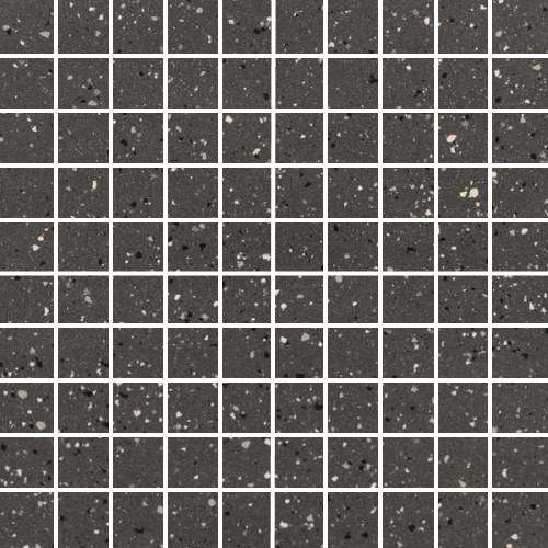 Мозаика Floor Gres Earthtech Carbon Flakes Mosaico (3X3) Glossy 772438, цвет чёрный, поверхность глянцевая, квадрат, 300x300
