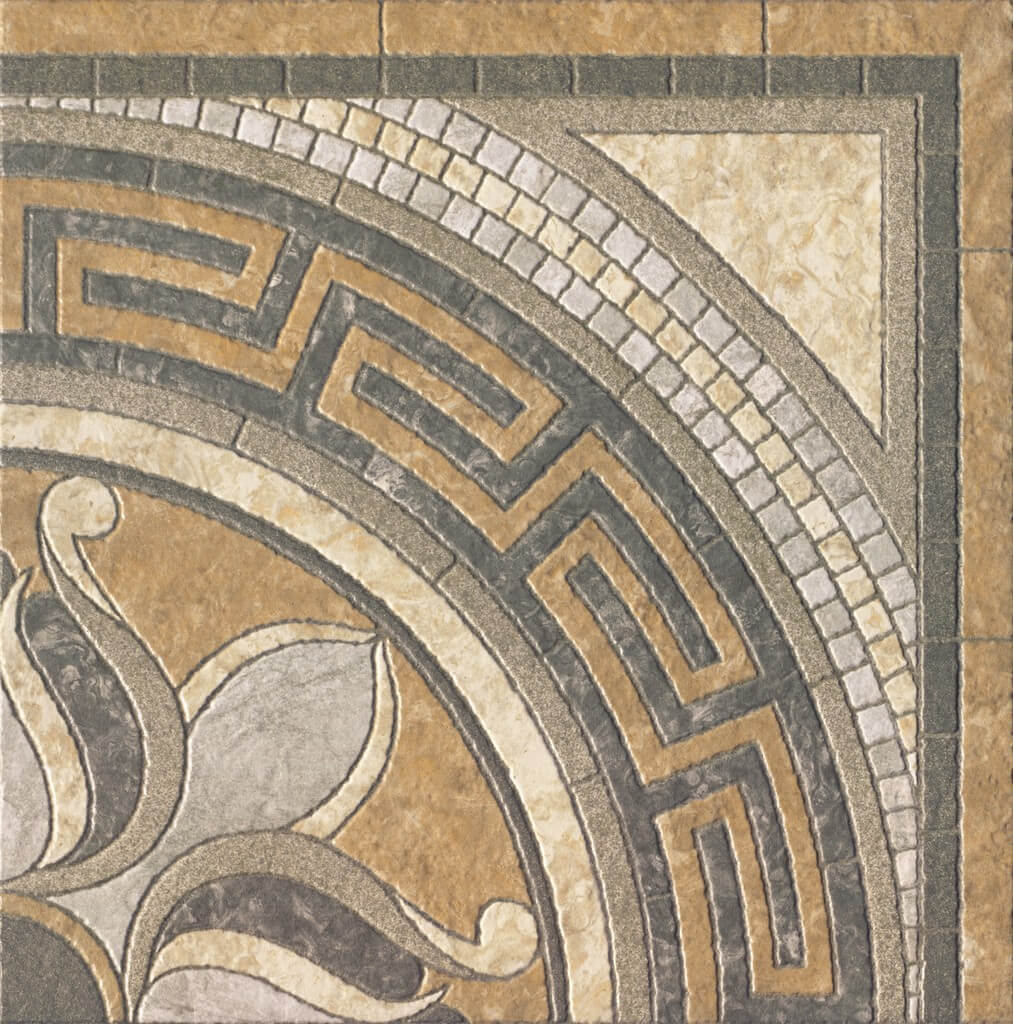 Декоративные элементы Realonda Dec. Nantes Marron, цвет коричневый, поверхность матовая, квадрат, 442x442