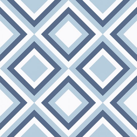 Декоративные элементы Vallelunga Colibri Blu Dec D2 6000353, цвет синий, поверхность матовая, квадрат, 125x125