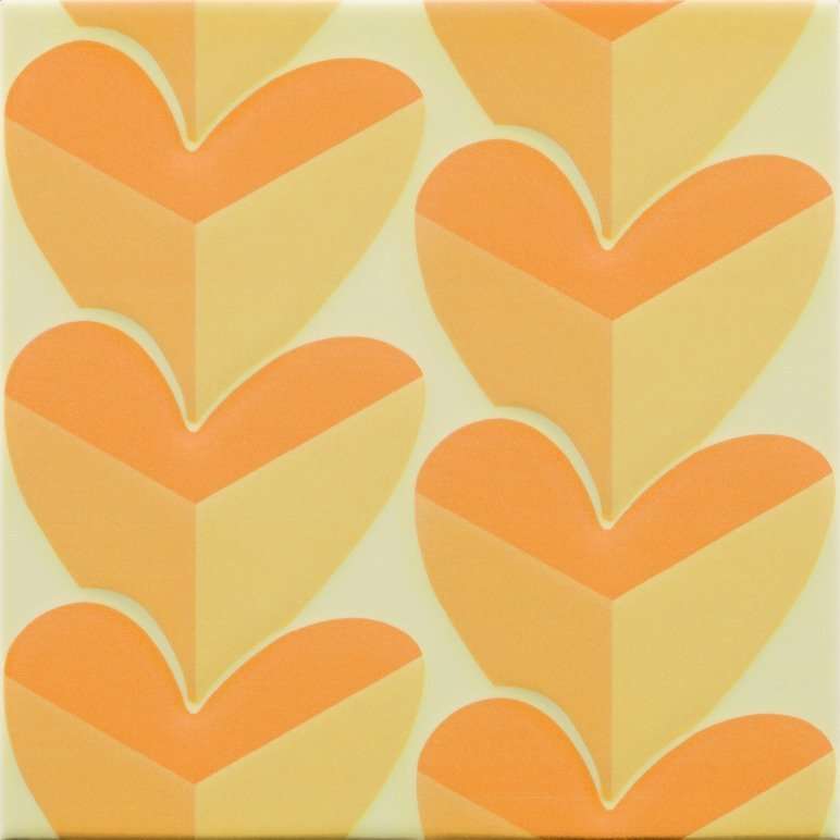 Керамическая плитка Pamesa Agatha Mille Cuori Lima, цвет оранжевый, поверхность глянцевая, квадрат, 250x250