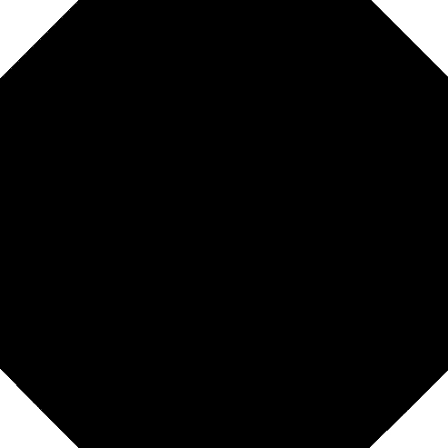 Керамическая плитка Vives Monocolor Octogono Negro, цвет чёрный тёмный, поверхность матовая, квадрат, 316x316