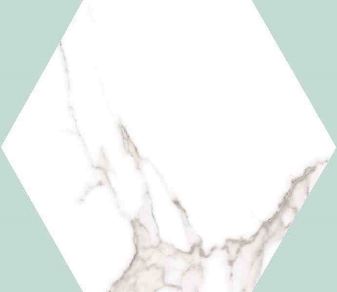 Керамогранит Azulejos El Mijares Dortmund Hex, цвет белый, поверхность матовая, шестиугольник, 225x259