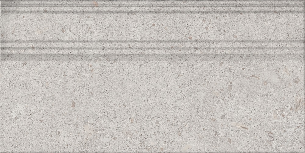 Бордюры Kerama Marazzi Риккарди плинтус серый светлый матовый FME015R, цвет серый, поверхность матовая, прямоугольник, 200x400