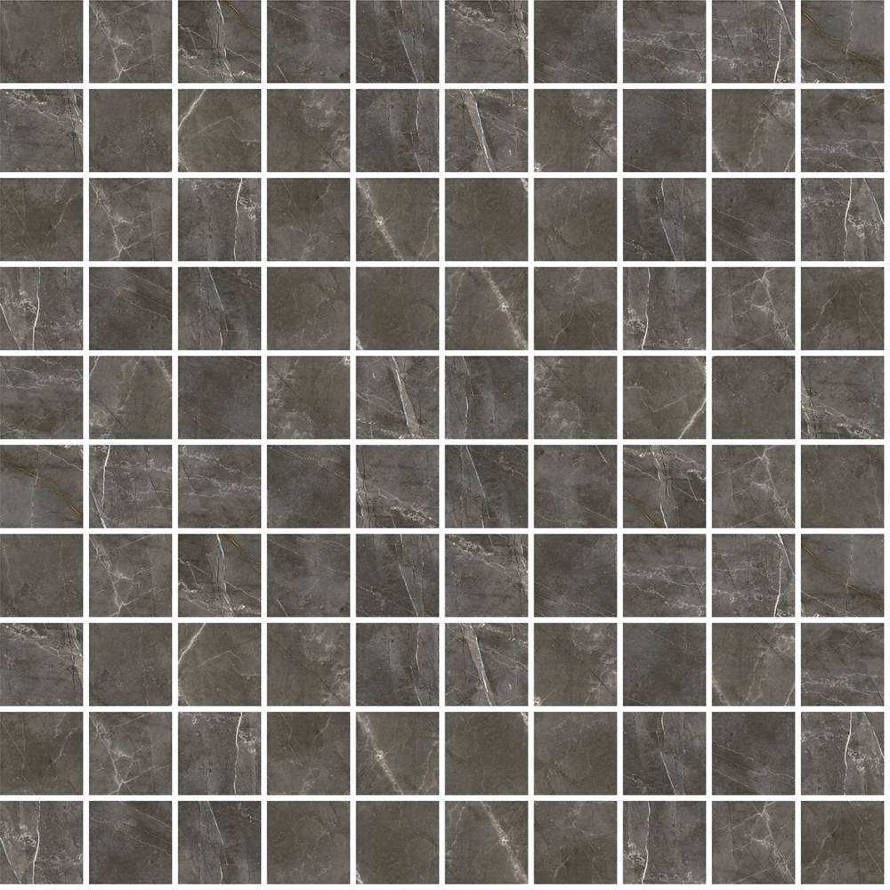 Мозаика Ricchetti Marble Boutique Mosaico 3х3 Amani Lux, цвет коричневый, поверхность глянцевая, квадрат, 300x300