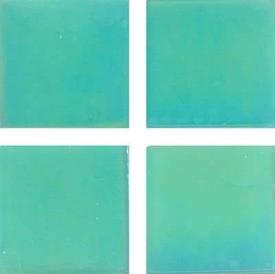 Мозаика Irida Fleur 15.R22(1), цвет бирюзовый, поверхность глянцевая, квадрат, 237x237