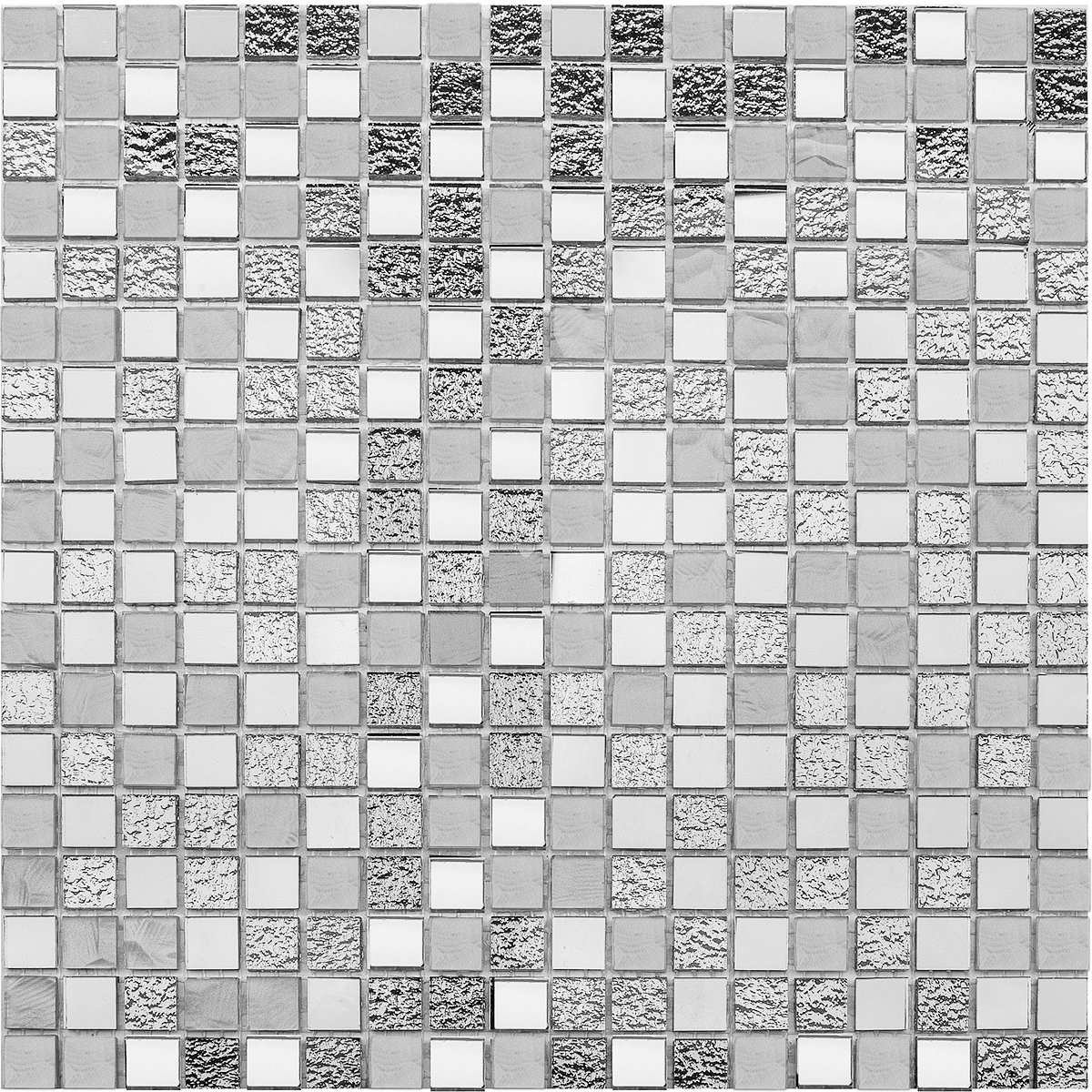 Мозаика Starmosaic Homework Silver JMG21500, цвет серый, поверхность глянцевая, квадрат, 300x300
