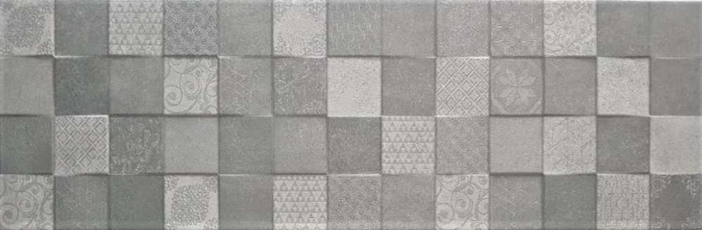 Бордюры Undefasa Narvona Decorado Gris Grid, цвет серый, поверхность матовая, прямоугольник, 250x750
