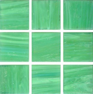 Мозаика Irida Aquarelle 20.AQ24(2), цвет зелёный, поверхность глянцевая, квадрат, 327x327