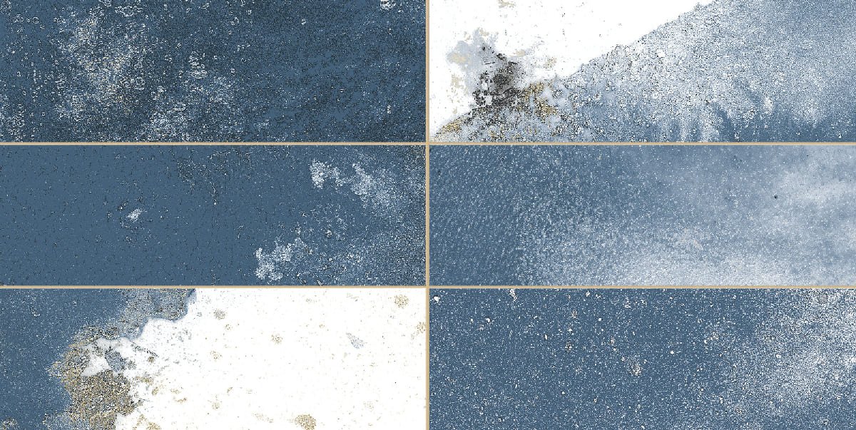 Керамическая плитка Peronda Fs Tradition Brick Blue 30898, цвет синий, поверхность глянцевая, прямоугольник, 200x400