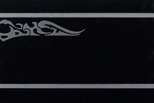 Бордюры Petracers Gran Gala Listello Tattoo A Nero, цвет чёрный, поверхность глянцевая, прямоугольник, 210x315
