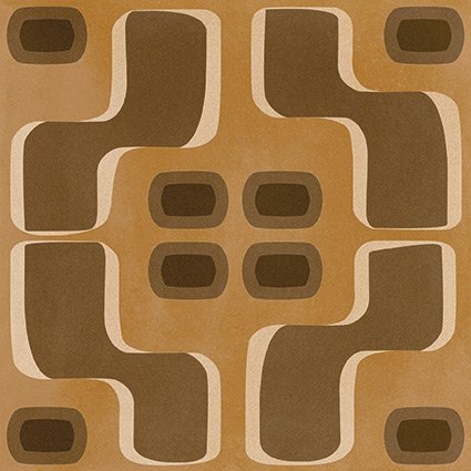 Декоративные элементы Vives Pop Tile Fluxus-R, цвет коричневый, поверхность матовая, квадрат, 150x150