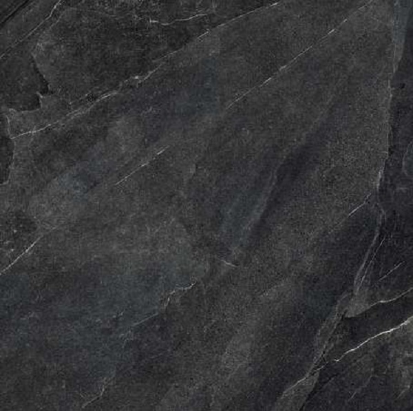 Широкоформатный керамогранит Impronta Shale Dark SL0512, цвет чёрный, поверхность матовая, квадрат, 1200x1200