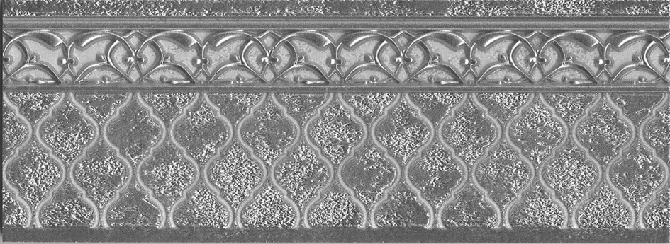 Бордюры Aparici Alhambra Silver Zocalo, цвет серый, поверхность матовая, прямоугольник, 110x298