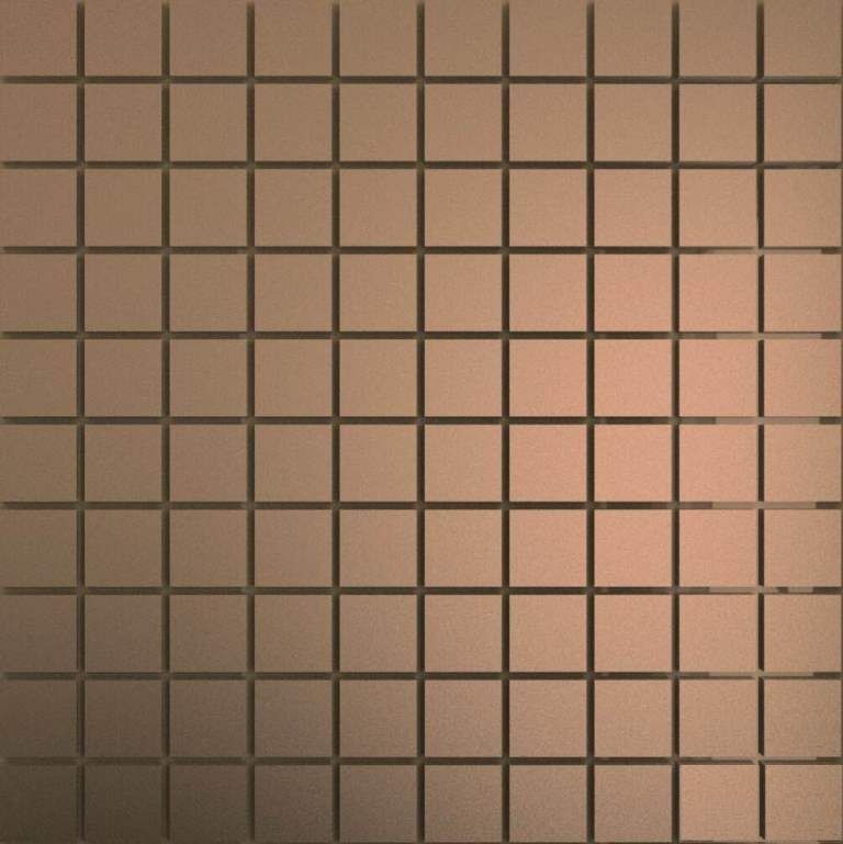 Мозаика ДСТ Мозаика зеркальная Бронза матовая Бм25 25х25, цвет коричневый, поверхность матовая, квадрат, 300x300