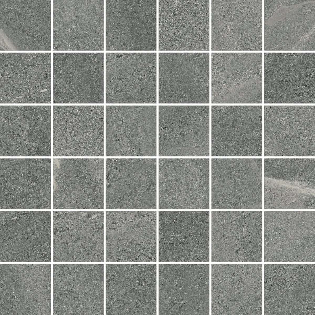 Мозаика Italon Metropolis Graphite Dark Mosaico 610110000915, цвет серый тёмный, поверхность матовая, квадрат, 300x300