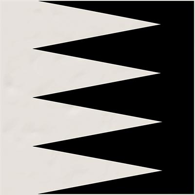 Декоративные элементы Vives Filippo Soul Grinyon Blanco Negro, цвет чёрно-белый, поверхность матовая, квадрат, 200x200