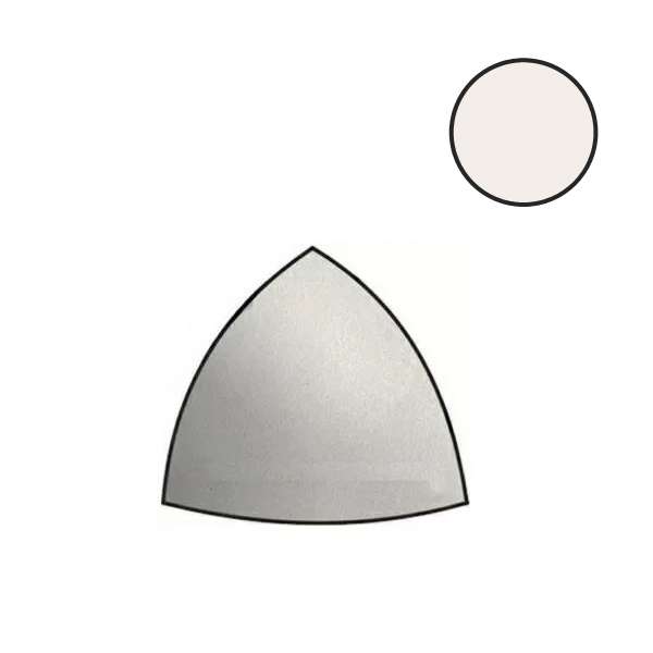 Бордюры Italon 3D Experience White Spigolo 600090000579, цвет белый, поверхность матовая, треугольник, 10x10