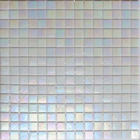 Мозаика Alma Mosaic Pearly PE09, цвет белый, поверхность глянцевая, квадрат, 200x200