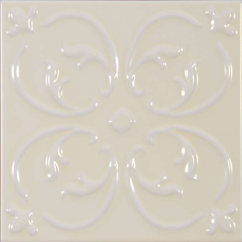 Керамическая плитка Aparici Trend Marfil, цвет белый, поверхность глянцевая, квадрат, 200x200